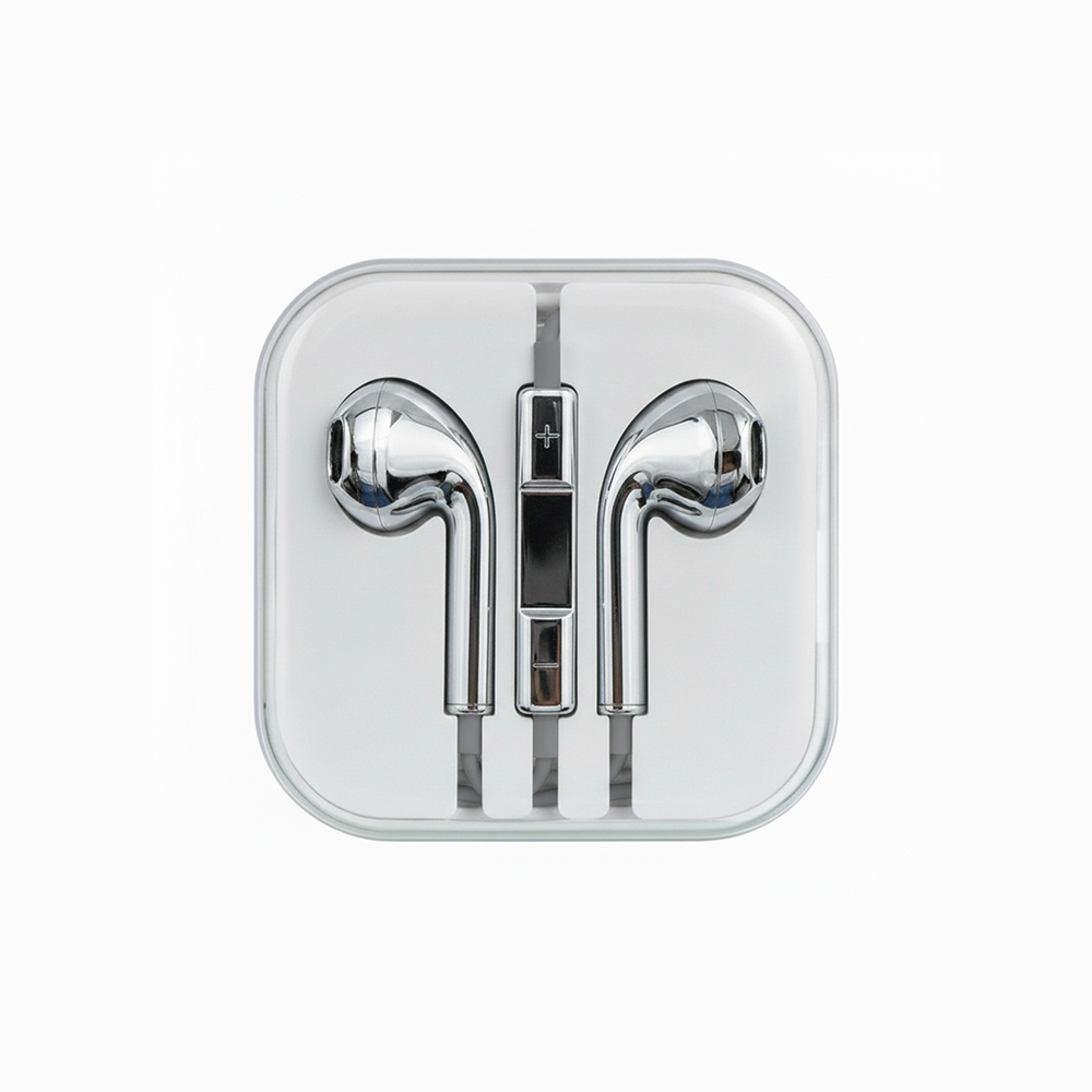 Silver Chromatic wired earbuds